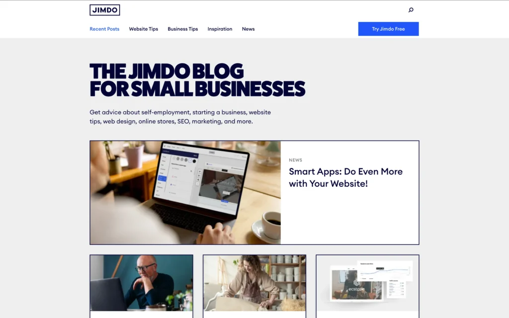 Jimdo – Best AI-Powered Blog Builder