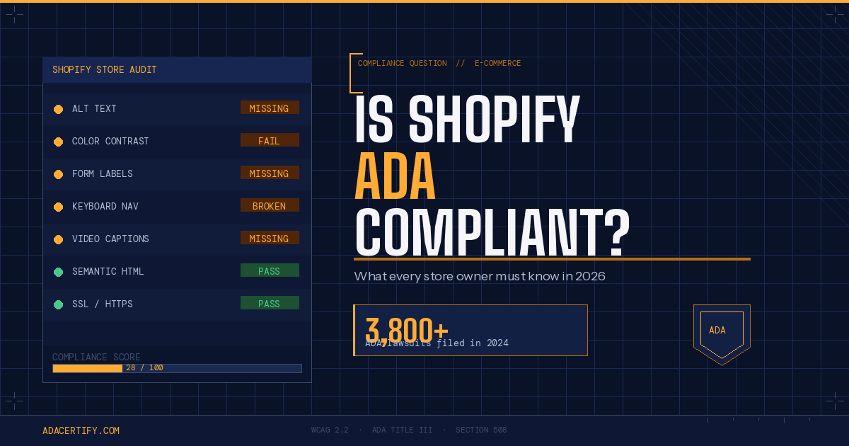 Is Shopify ADA compliant